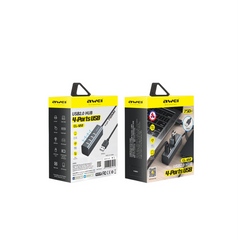 Awei CL-122T Type-C Hub to USB 2.0 พร้อม 4 พอร์ตการเชื่อมต่อ - Space Gray